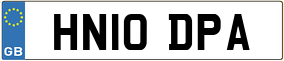 Trailer License Plate